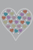 Heart with Multicolor Rhinestud Hearts Bandanna