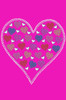 Heart with Multicolor Rhinestud Hearts Bandanna