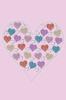 Heart with Multicolor Rhinestud Hearts Bandanna