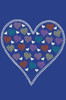 Heart with Multicolor Rhinestud Hearts Bandanna