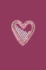 Pink Sequin & Rhinestone Heart Bandanna