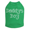 Daddy's Boy dog tank for large and small dogs.
4.5" X 2.75" design with clear rhinestones.