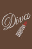 Diva with Austrian crystal Red Lipstick - Women's T-shirt