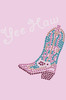 Boot (Pink & Turquoise) with Yee Haw - Women's T-shirt