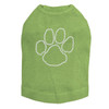 Paw - Rhinestone Outline dog tank for large and small dogs.