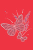 Pink Butterfly with Flowers - Women's T-shirt