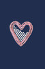 Pink Sequin & Rhinestone Heart - Women's T-shirt