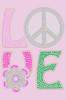 Love with Peace Sign & Flower - Women's T-shirt