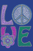 Love with Peace Sign & Flower - Women's T-shirt