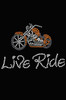 Live - Ride - Orange Motorcycle - Women's T-shirt