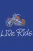 Live - Ride - Orange Motorcycle - Women's T-shirt