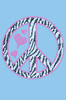 Peace Sign (Pink & Zebra Print) - Women's T-shirt