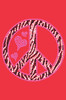 Peace Sign (Pink & Zebra Print) - Women's T-shirt