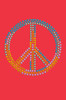 Peace Sign (Blue, Orange, Yellow, & Green) - Women's T-shirt