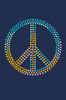 Peace Sign (Blue, Orange, Yellow, & Green) - Women's T-shirt