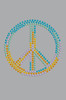 Peace Sign (Blue, Orange, Yellow, & Green) - Women's T-shirt
