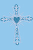 Cross  (Silver & Blue) - Women's T-shirt
