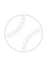 Baseball (Rhinestone Outline) - Women's Tee