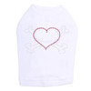 Heart with Cross Bones Rhinestone Dog Tank