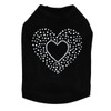 Heart with Scattered Stones Rhinestone Dog Tank