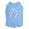 Heart with Scattered Stones Rhinestone Dog Tank