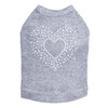 Heart with Scattered Stones Rhinestone Dog Tank