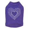 Heart with Scattered Stones Rhinestone Dog Tank