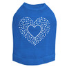 Heart with Scattered Stones Rhinestone Dog Tank