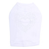 Heart with Scattered Stones Rhinestone Dog Tank