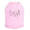 Diva Heart Rhinestone Dog Tank
