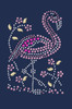 Pink Flamingo with Nailhead Flowers - Women's T-shirt