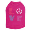 Love with Peace Sign Dog Tank