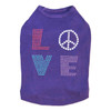 Love with Peace Sign Dog Tank