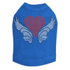 Heart with Wings #2 Rhinestone Dog Tank