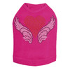 Heart with Wings #2 rhinestone dog tank for large and small dogs.