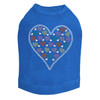 Heart with Multicolor Rhinestud Hearts Rhinestone Dog Tank
