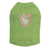 Pink Sequin & Rhinestone Heart dog tank for large and small dogs.