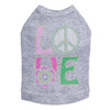 Love with Peace Sign & Flower Dog Tank