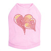 Red, Orange & Yellow Hearts Rhinestone Dog Tank