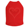 Red Rhinestone Heart dog tank for large and small dogs.