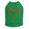 Red Rhinestone Heart Rhinestone Dog Tank