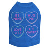 Candy Conversation Hearts Rhinestone dog tank for large and small dogs.