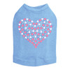 Pink Nailhead Hearts Rhinestone dog tank for large and small dogs.