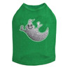 Silver Glitter Ghost Dog Tank