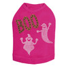 Orange Glitter Boo with Rhinestone Ghost Dog Tank