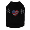 Patriotic Heart # 1 dog tank for large and small dogs.