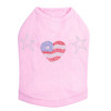 Patriotic Heart # 1 dog tank for large and small dogs.