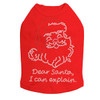 Santa Face - "I Can Explain" - Red Dog Tank