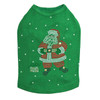 Santa with Snowflakes - Kelly Green Dog Tank