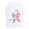 Santa with Snowflakes - White Dog Tank